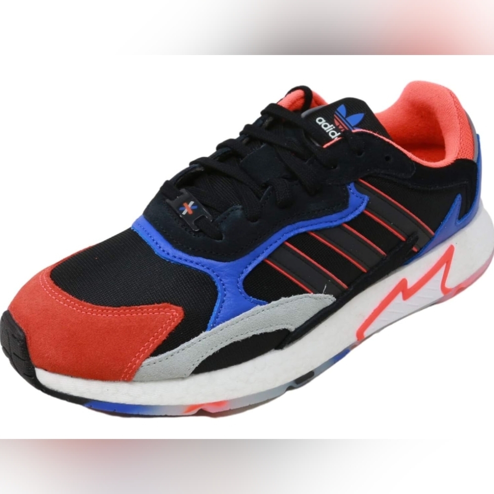 Adidas Men's Tresc Run Sneakers, Core Black/Solar Red/Hi Res Blue Sz 9 NWT $112